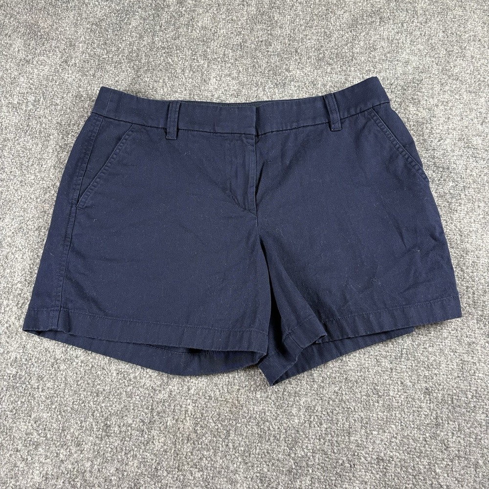 J.Crew Chino Shorts Women's 10 Navy Preppy Coastal Grandmother Classic Nautical